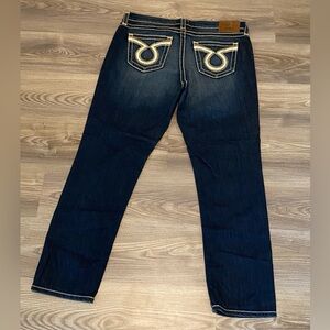 Big Star Maddie Skinny Big Stitch Denim Blue Jeans Womens size 34